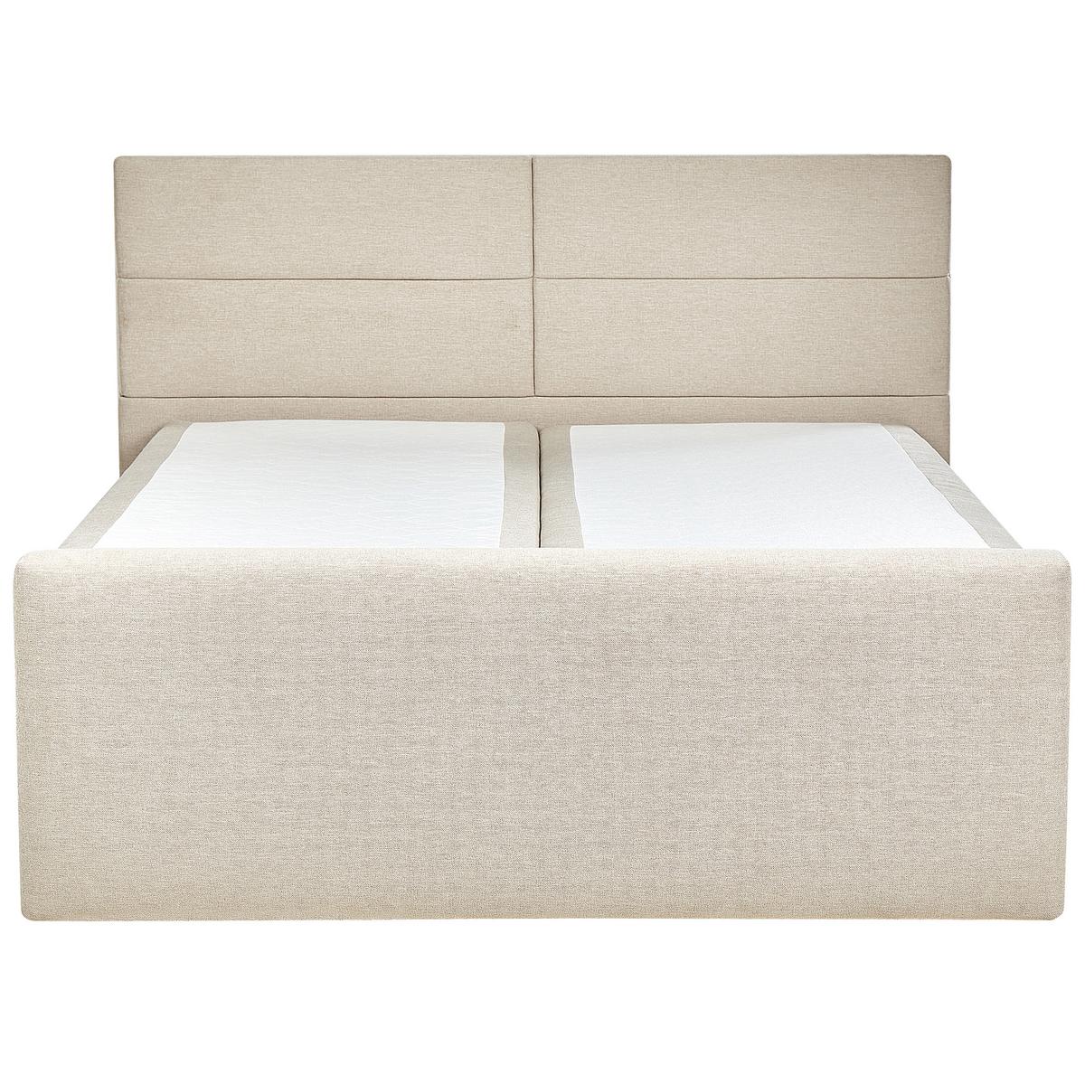 BOXSPRINGBETT 180/200cm Helles Beige Aristocrat - Beige, Textil (180/200cm) - Beliani