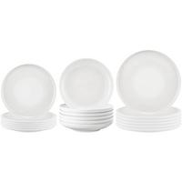 TELLER-SET Sento Home Aura white 18-tlg. - Weiß, Keramik (2/2/2cm) - Seltmann Weiden