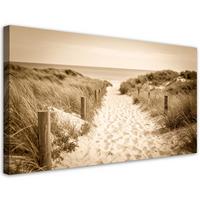 LEINWANDBILD Landschaften 120x60cm - Beige, Textil (120/60cm) - Feeby