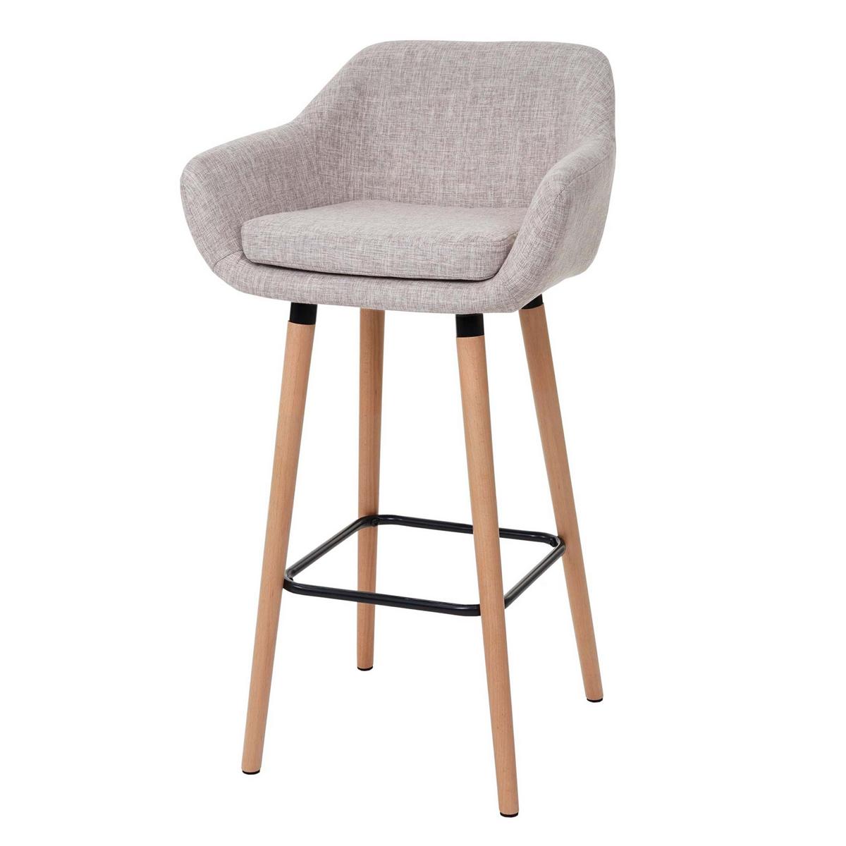 BARHOCKER Hellgrau 2er-Set - Hellgrau, Textil (53/99/45cm) - MCW