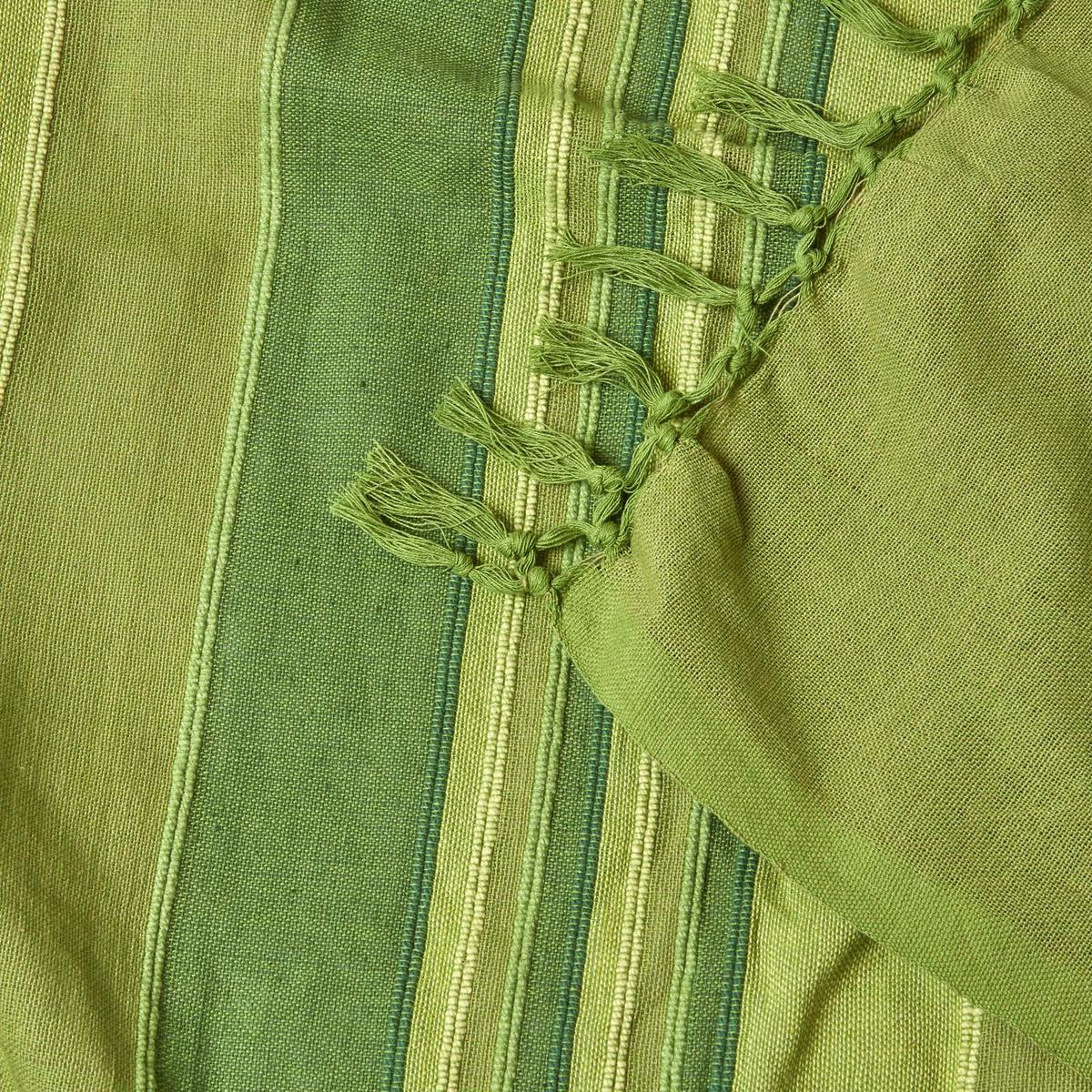 WOHNDECKE Morocco 150/200 cm, 100% Baumwolle gestreift - Grün, Textil (150/200cm) - Homescapes