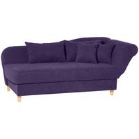 RECAMIERE mit Armteil rechts klappbar Katia Bezug Veloursstoff Buche natur / violett - Lila, Kunststoff (190/82/88cm) - 58aufmkessel