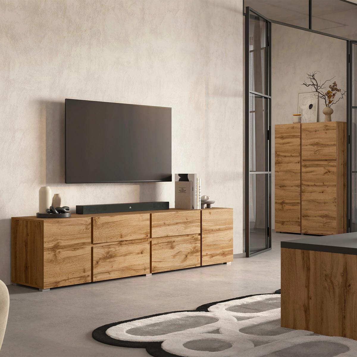 TV-MÖBEL Maxis Holz - Braun, Holzwerkstoff (195/48/40cm) - Petits-meubles