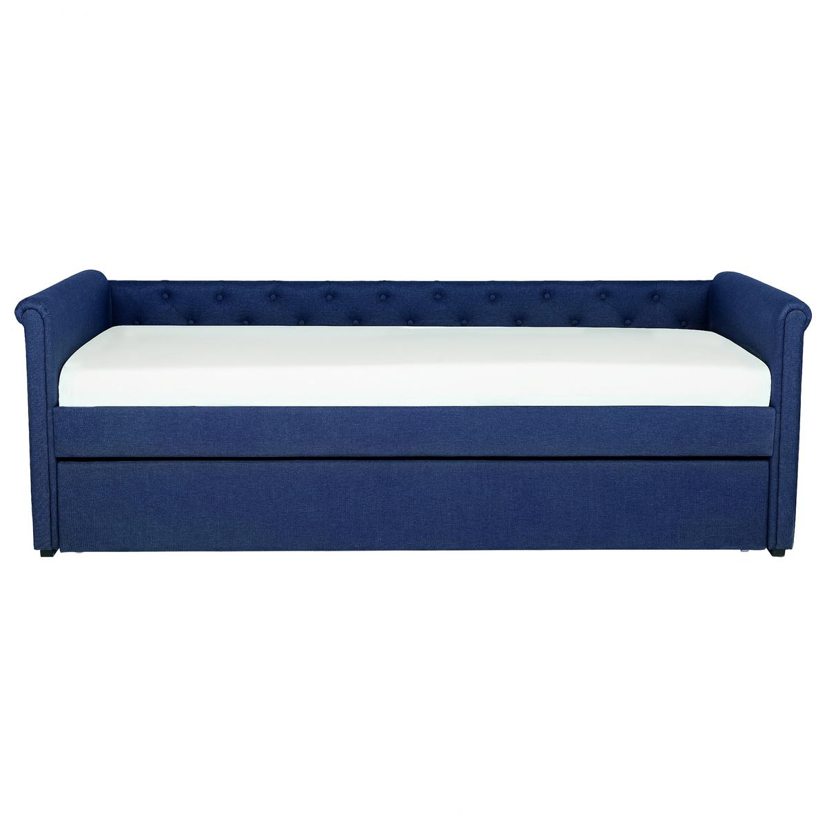 TAGESBETT 80/200cm Marineblau Libourne - Blau, Textil (80/200cm) - Beliani