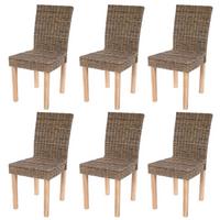 ESSZIMMERSTUHL Braun 6er-Set - Braun, Holz (43/89/56cm) - MCW