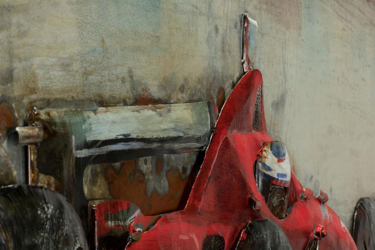METALLBILD Rot 120/60 cm - Rot, Metall (7/60cm) - KUNSTLOFT