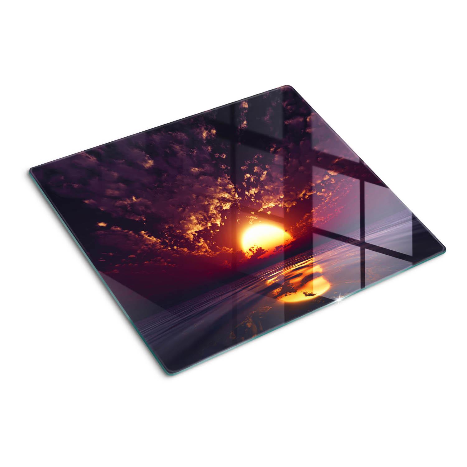 GLASPLATTE 60x52 cm Sonnenuntergang - Gelb, Glas (60/0.4/52cm) - TULUP