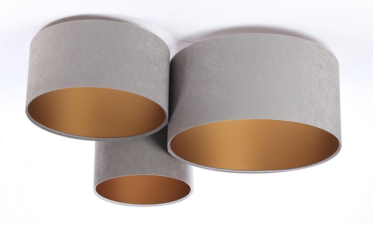 LAMPENSCHIRM Grau 75/34 cm - Goldfarben, Kunststoff (75/75/34cm) - KUNSTLOFT