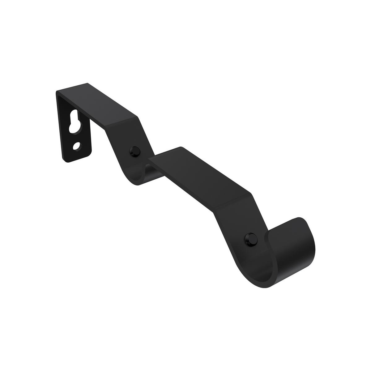 GARDINENSTANGE Olymp Alessia 100 cm, 2-läufig, 16 mm Ø Schwarz - Schwarz, Metall (100cm) - INTERDECO