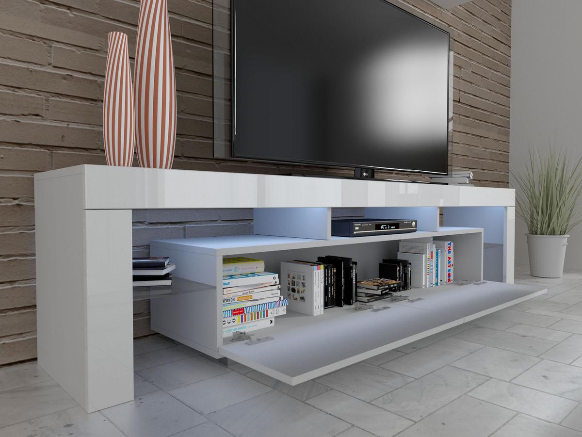 TV LOWBOARD Weiß 190/45/35 - Weiß, Holzwerkstoff (190/45/35cm) - RAUMHIRSCH FURNITURE