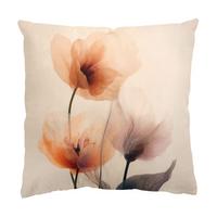 DEKOKISSEN Pergamentblumen I 40/40 cm - Beige, Textil (40/40/10cm) - Bilderwelten