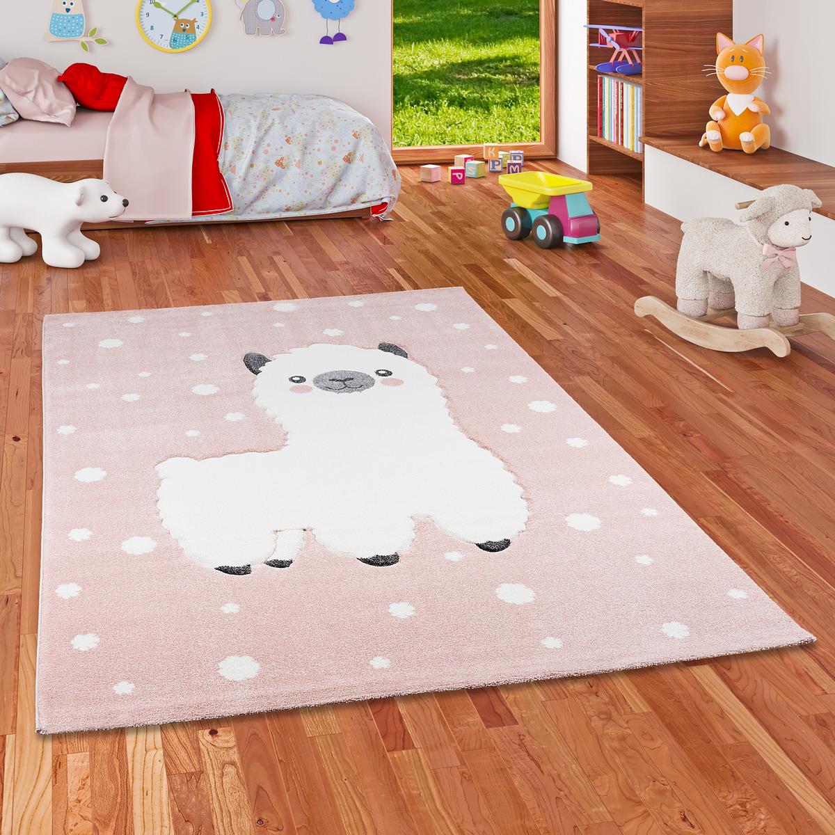KINDER TEPPICH MAUI KIDS ALPAKA - Rosa, Textil (120/170cm) - Pergamon