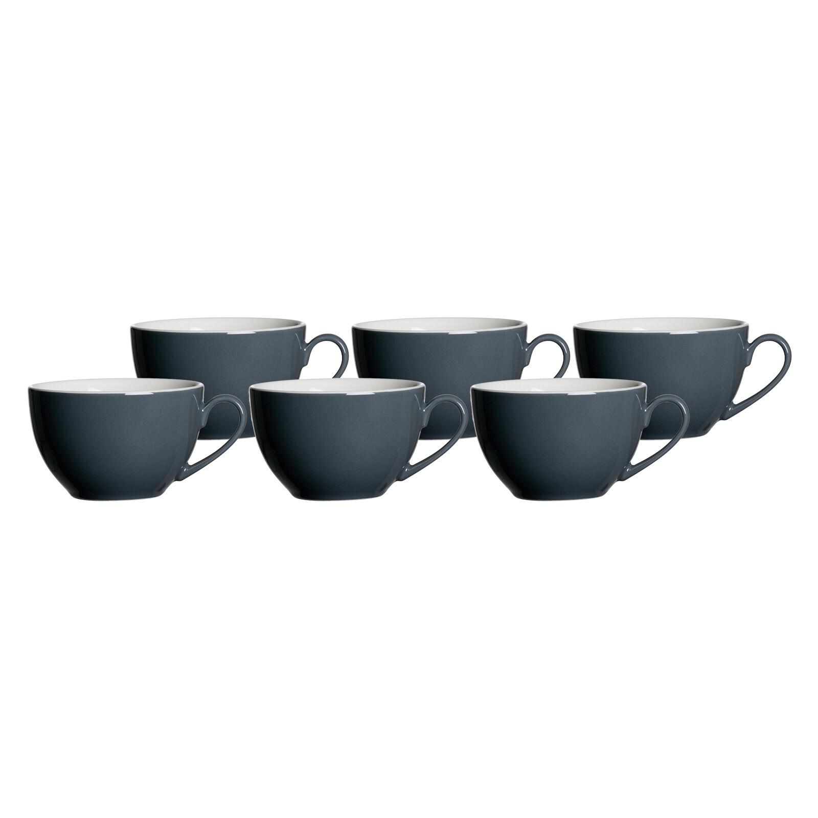 KAFFEETASSEN Doppio Anthrazit 200 ml 6er Set - Anthrazit, Keramik (0.2L) - Ritzenhoff Breker