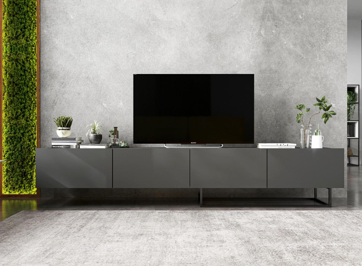 TV-SCHRANK Enjoy Grau matt 120 cm - Grau, Holzwerkstoff (120/30/35cm) - Meble Lindner
