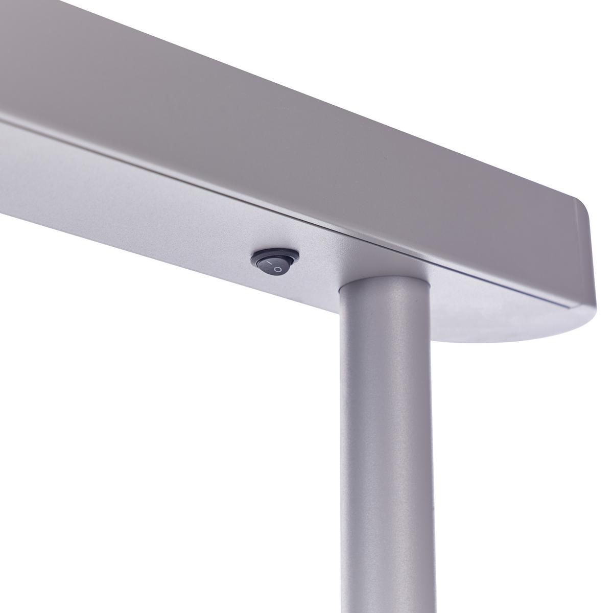 STEHLAMPE Perseus 7/95/186 cm - Silberfarben, Metall (7/95/186cm) - Beliani