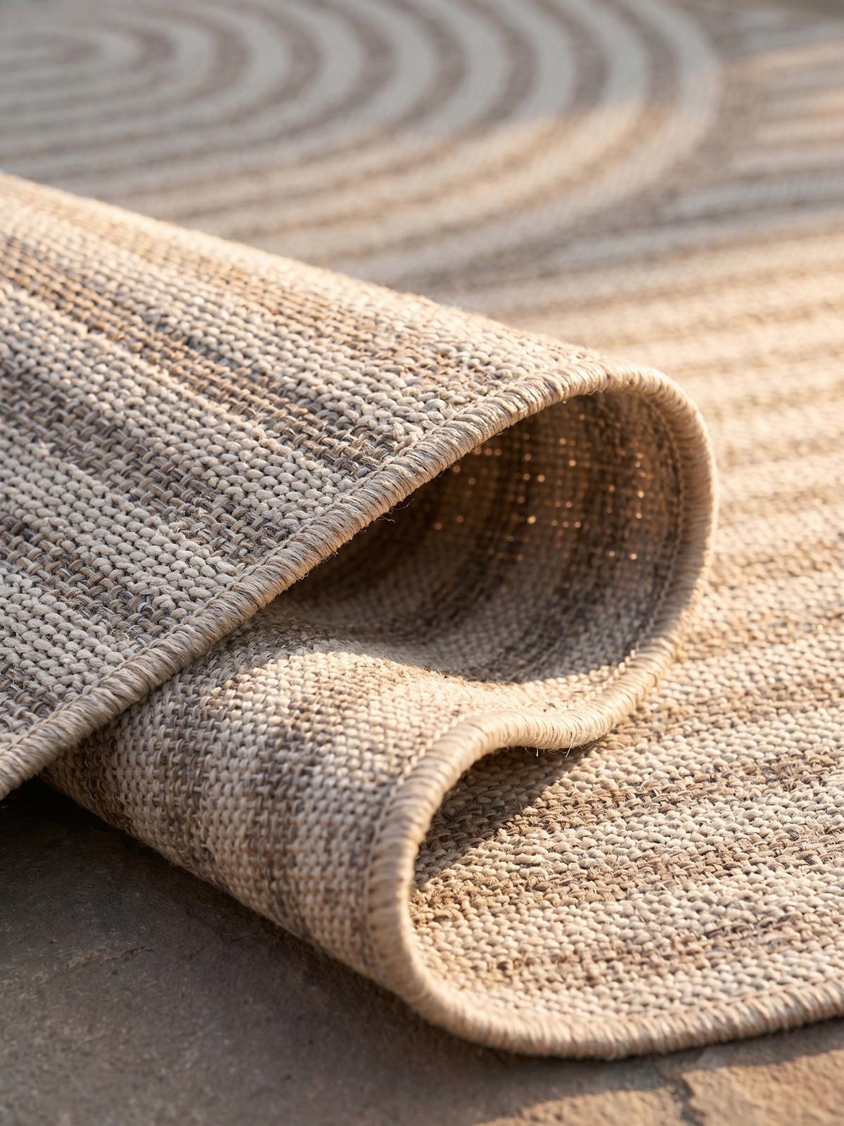 TEPPICH Outdoor VENTOUX in Beige, im Boho-Stil, 120 x 170 cm - Beige, Textil (170/120cm) - KADIMA DESIGN