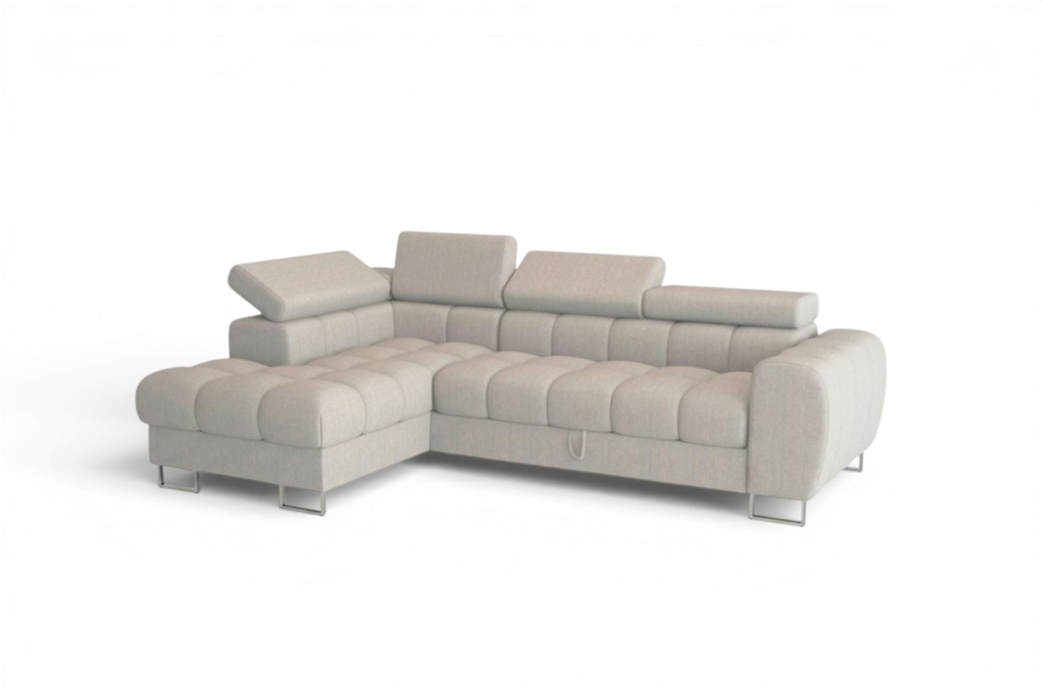 ECKSOFA Bastien Mit Schlaffunktion - Hellgrau, Holzwerkstoff/Textil (170/260cm) - Fun Möbel