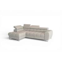 ECKSOFA Bastien Mit Schlaffunktion - Hellgrau, Holzwerkstoff/Textil (170/260cm) - Fun Möbel