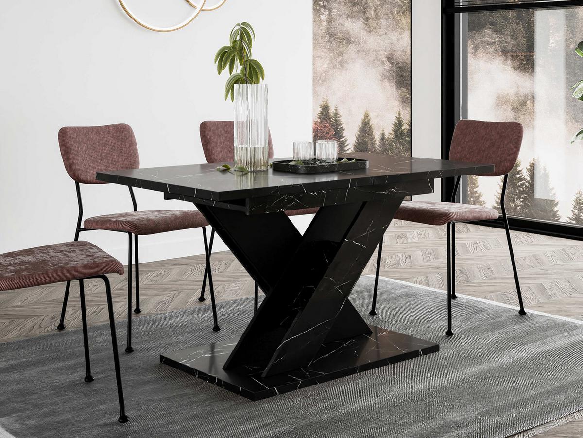 ESSTISCH Toxx 160 - Schwarz, Holzwerkstoff (80/120/75cm) - MIRJAN24