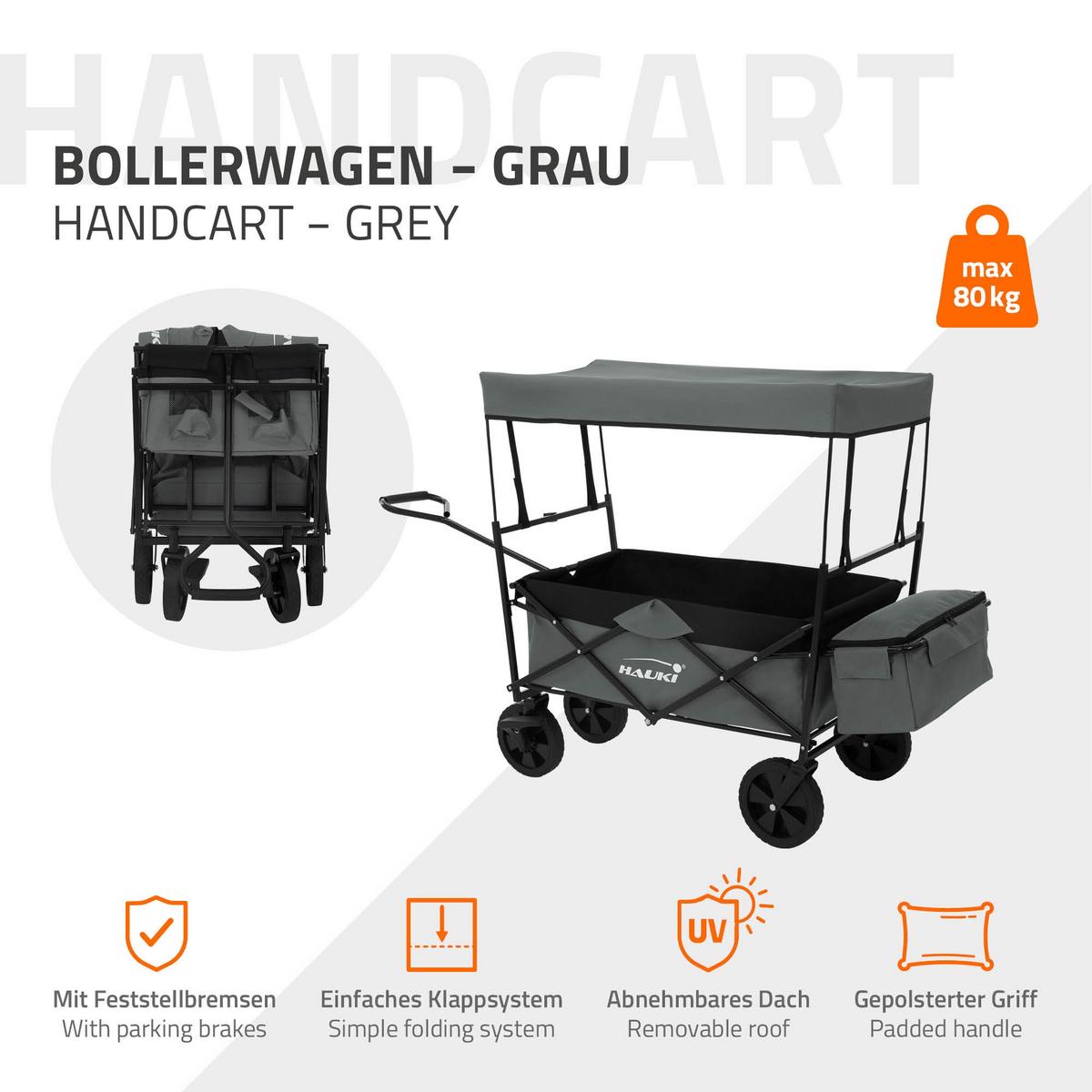 BOLLERWAGEN - Grau, Metall (53/104/170cm) - Hauki