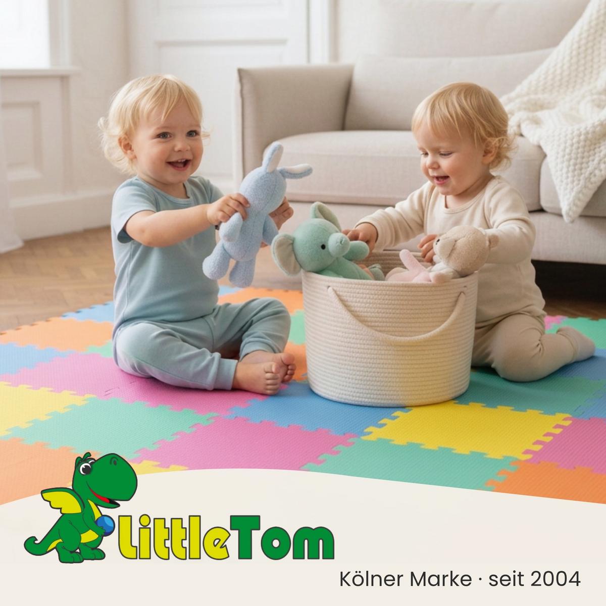 SPIELMATTE ab Null - 90 cm Baby Puzzlematte Bunt - Multicolor, Kunststoff (30/30cm) - Littletom