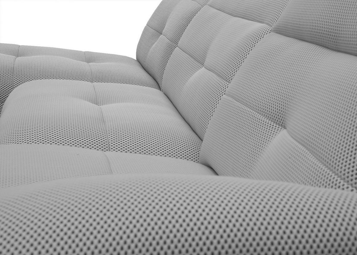 ECKSOFA TRENTO 4-Sitzer mit 1 Relaxfunktion, grau - Schwarz/Grau, Holzwerkstoff/Kunststoff (165/262cm) - Wozimo