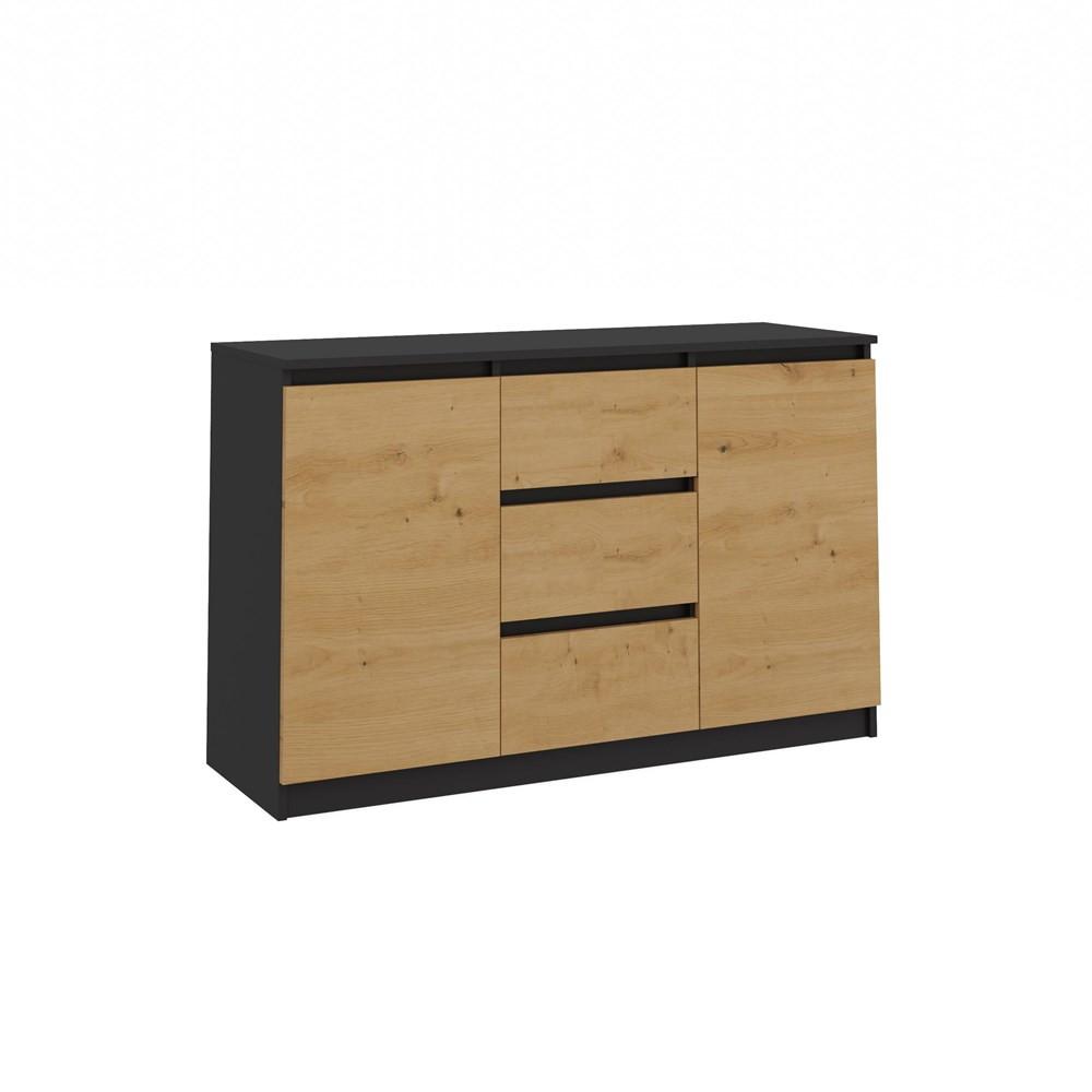KOMMODE Anthrazit, Artisan 120/75/40 - Anthrazit, Holzwerkstoff (120/75/40cm) - RAUMHIRSCH FURNITURE