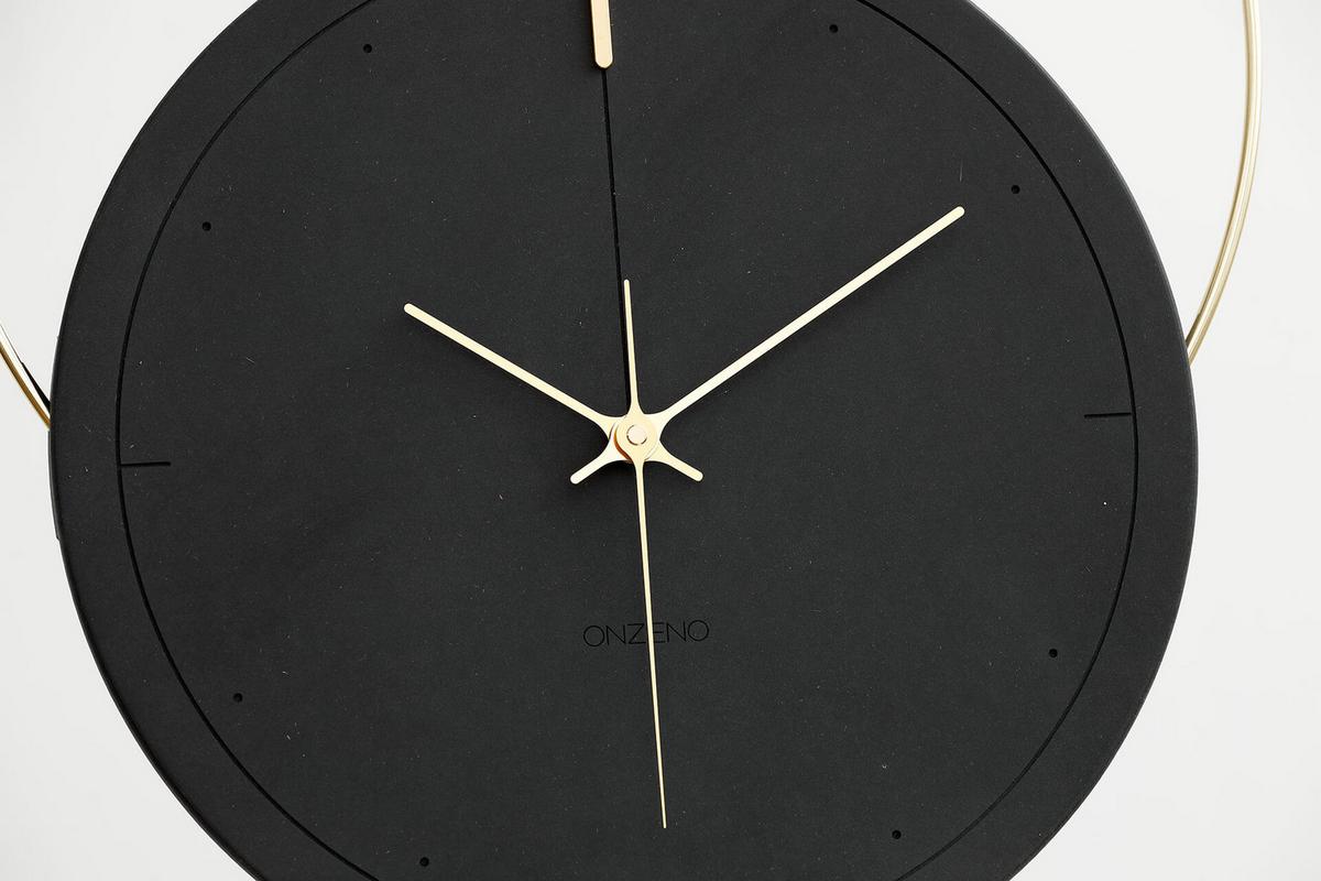 WANDUHR Design Schwarz 45/65 cm - Schwarz, Holzwerkstoff/Metall (45/65/2cm) - ONZENO