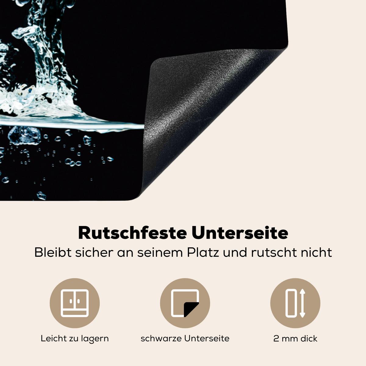 HERDABDECKPLATTE Wasser - Obst - Orange - Erdbeere - Kirsche - Schwarz Ceranfeldabdeckung 90x52 cm - Orange, Kunststoff (90/52/0.2cm) - MuchoWow