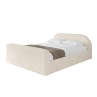 POLSTERBETT mit Bettkasten, Fußteil und Lattenrost, Boxbett mit Matratze H3/H4 - TIVON-Z-V1 180x200 Beige - Creme, Holzwerkstoff/Textil (180/200cm) - ALTDECOR