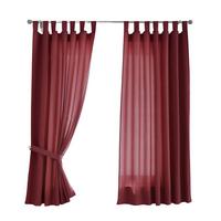 VORHANG 2ER SET POTSDAM HxB 175x140 cm Bordeaux - Bordeaux, Textil (140/175cm) - Gardinenbox