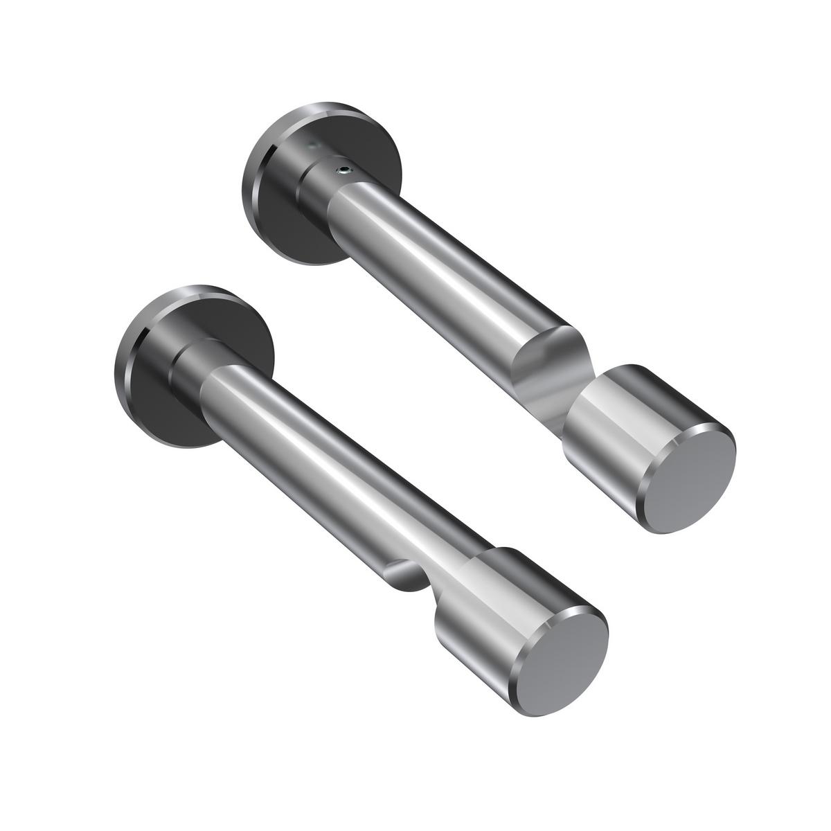 GARDINENSTANGE INNENLAUF Prestige Mavell 480 cm (geteilt in 3 x 160 cm), 1-läufig, 20 mm Ø Chrom - Chromfarben/Weiß, Metall (480cm) - INTERDECO