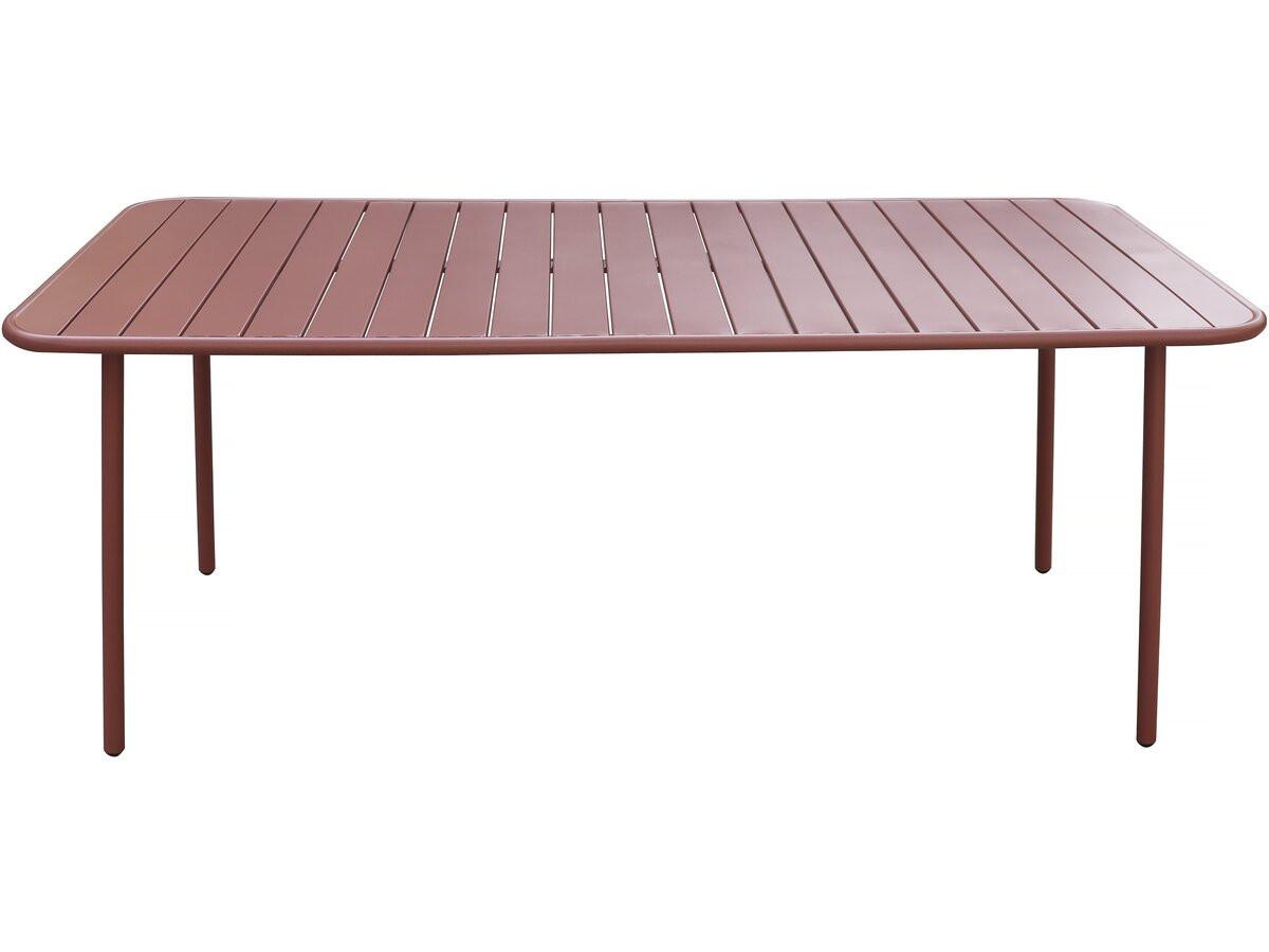GARTENTISCH bilbao Terrakotta - Rot, Metall (180/90/71cm) - Habitat Garten