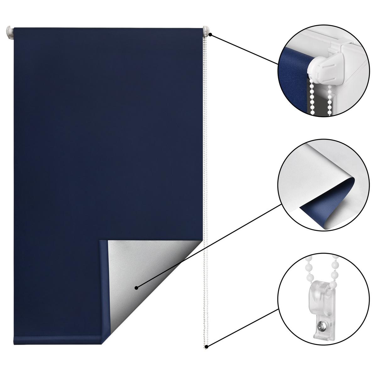 THERMOROLLO SolReflect T24 100x160cm Dunkelblau - Dunkelblau, Kunststoff (100/160cm) - Sol Royal