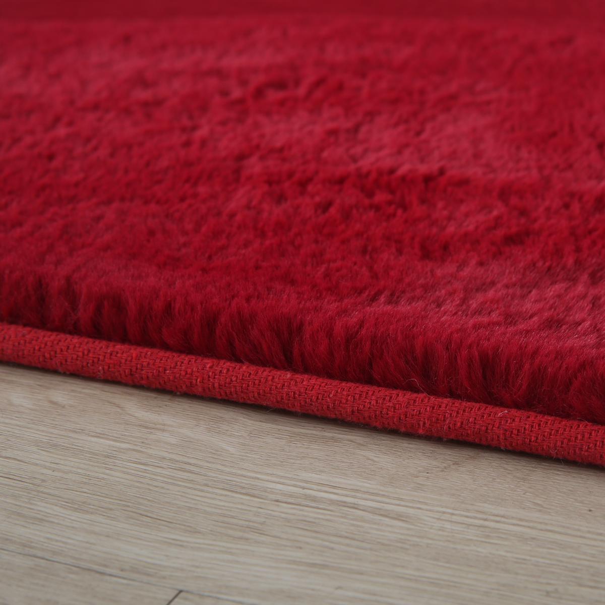 KURZFLORTEPPICH Waschbar NECKAR, einfarbig, aus Polyester, Rot, 120 x 170 cm - Rot, Textil (170/120cm) - KADIMA DESIGN