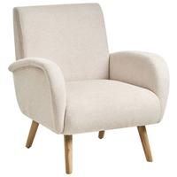 SESSEL Stoff Hellbeige Plassen - Beige, Textil (73/82/53cm) - Beliani