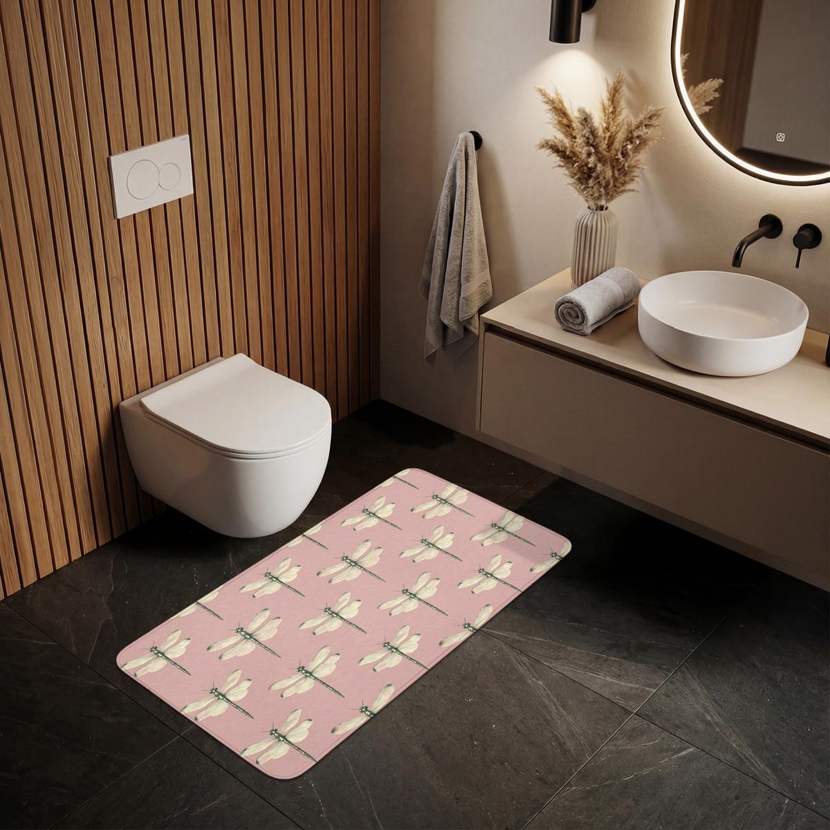 WC-VORLEGER Lillibells - Muster - Rosa WC Teppich 120x60 cm - Rosa, Textil (120/1cm) - OnlyWow