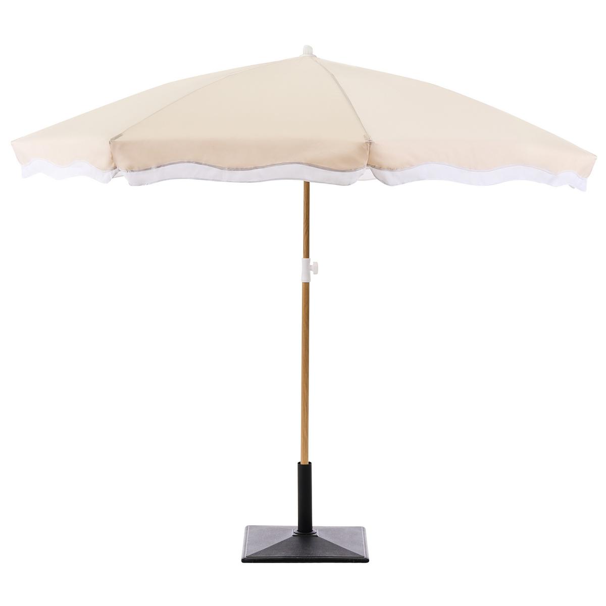 MARKTSCHIRM 232 cm Beige Sestriere - Hellbraun/Beige, Textil (232/232cm) - Beliani