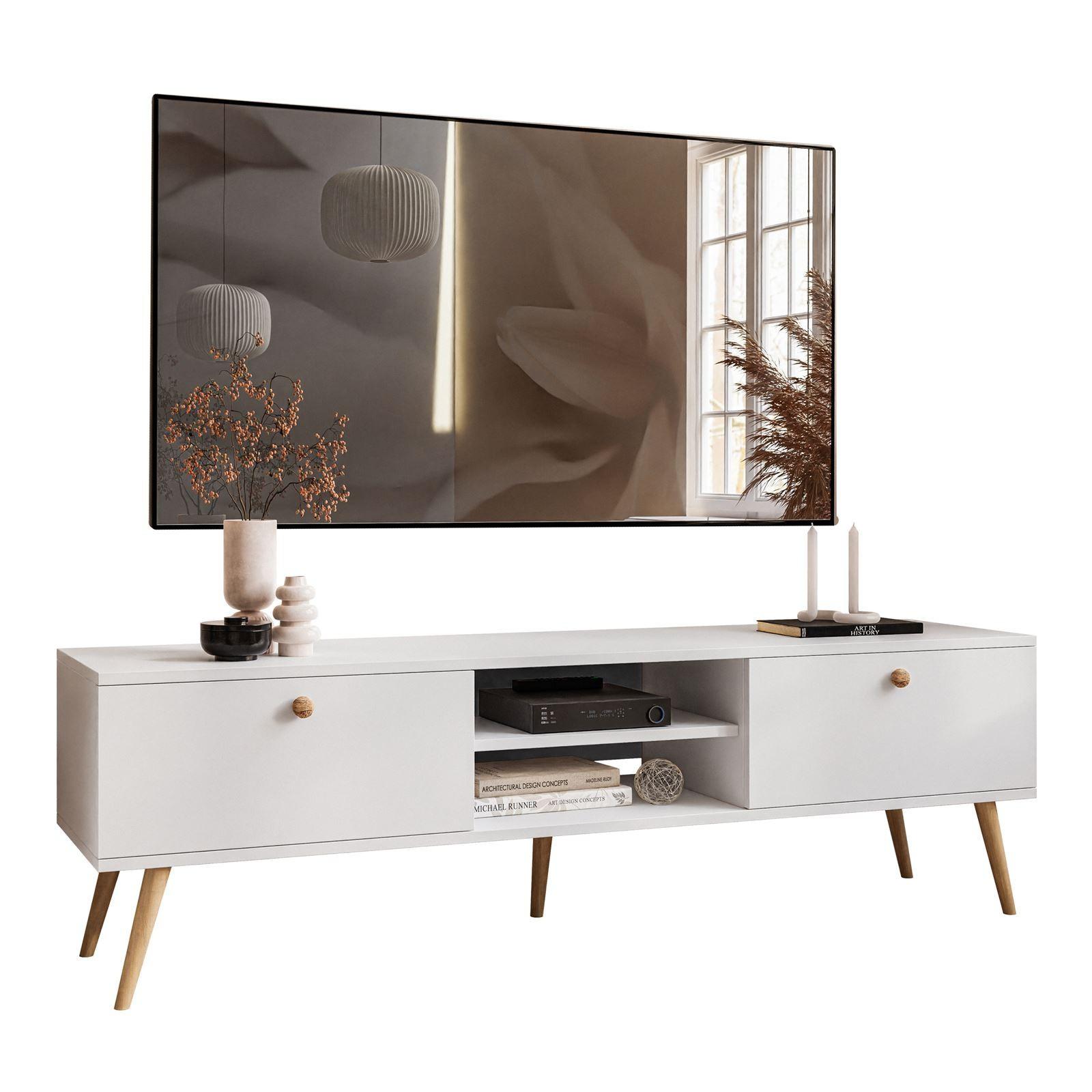 TV-RACK HARMONY 170 cm Weiß - Weiß, Holzwerkstoff (170/50/41cm) - Lookway