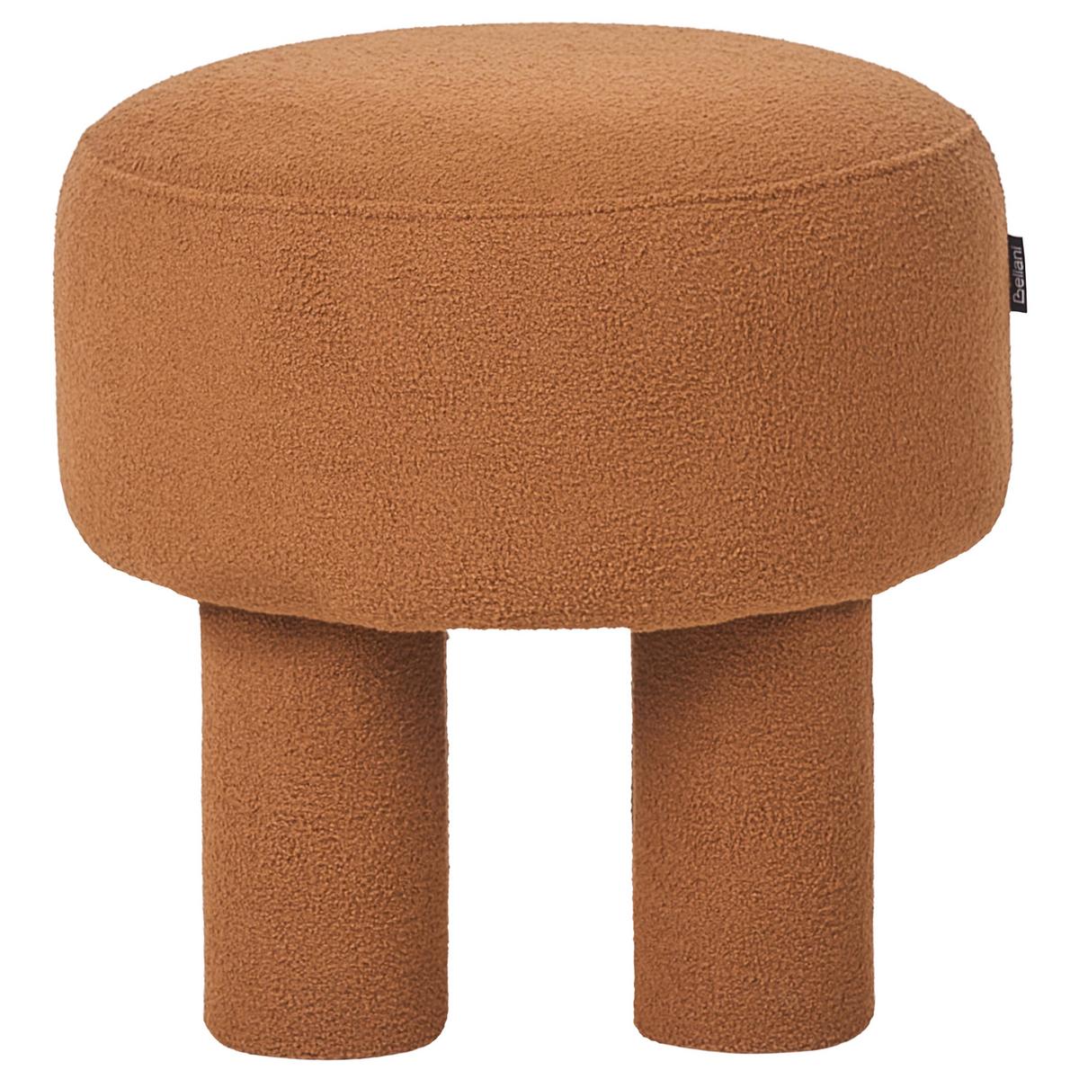 HOCKER Bouclé Orange Canby - Orange, Textil (43/38/43cm) - Beliani