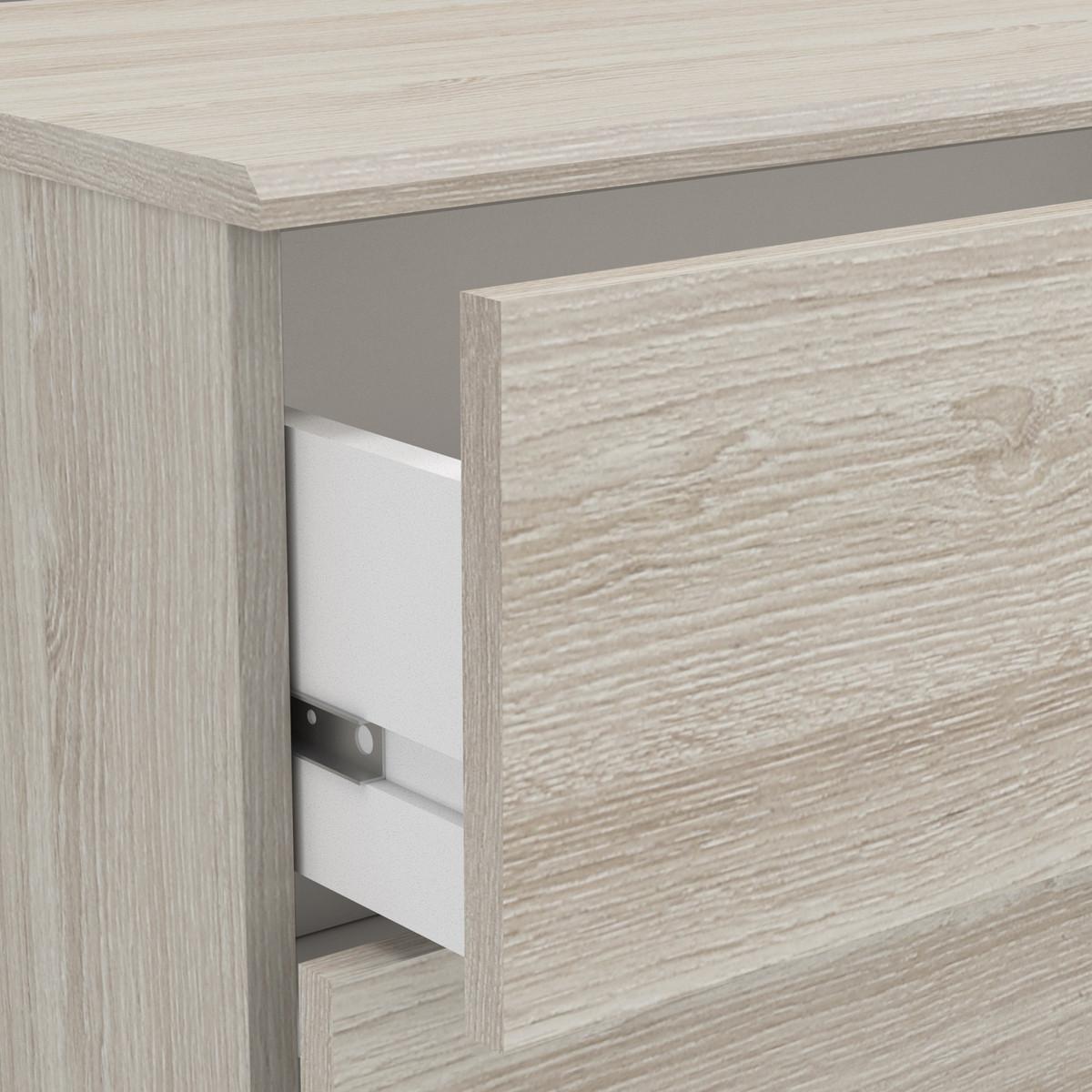 KOMMODE mit 4 Schubladen L79,6 cm, helles Holzdekor - Pricy - Eiche Artisan, Holzwerkstoff (37.9/80.6/39.7cm) - Calicosy