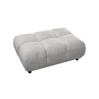HOCKERBANK VIVIEN Silber Velvet - Silberfarben, Textil (108/41/73cm) - KAWOLA