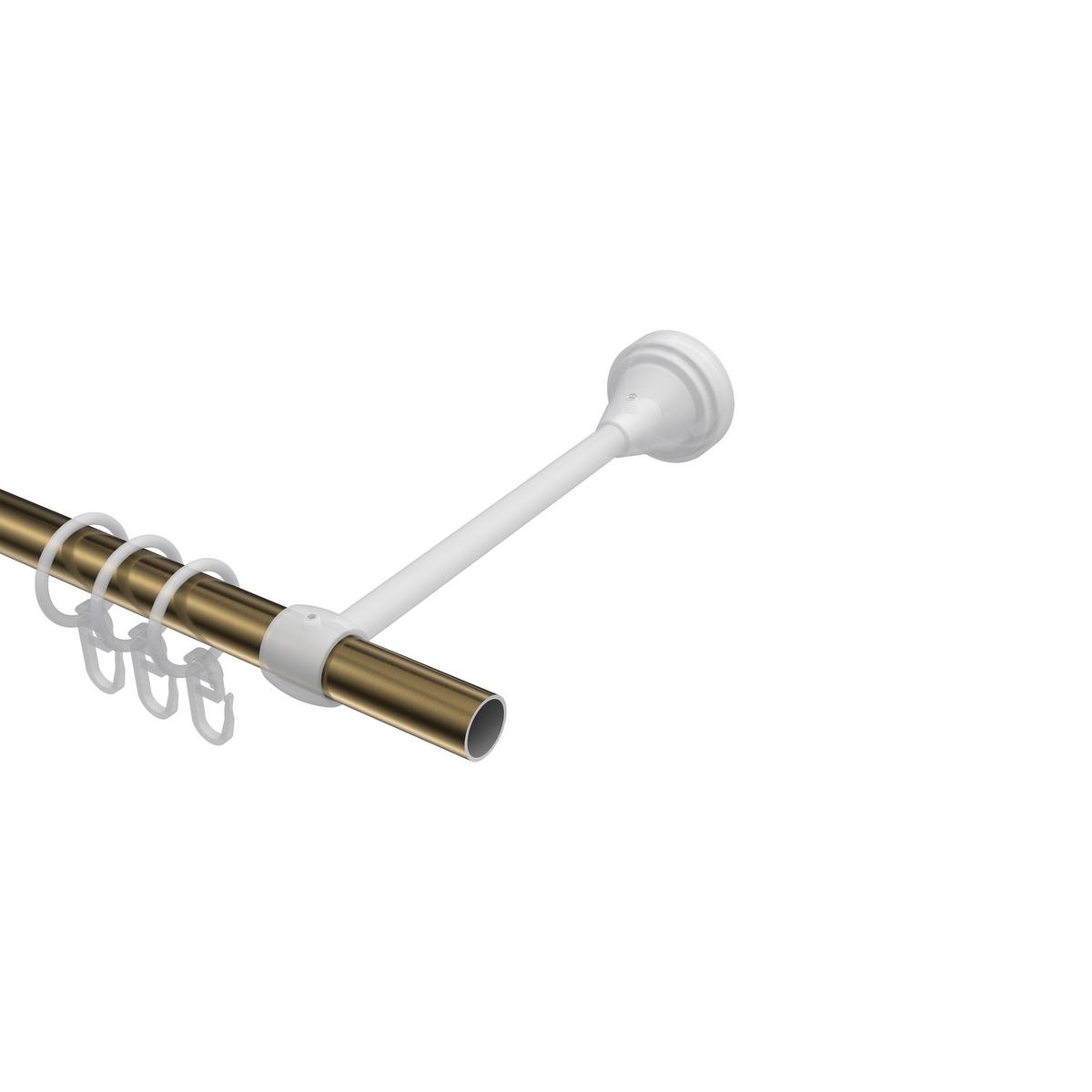 GARDINENSTANGE Primus Alessia 100 cm, 1-läufig, 16 mm Ø Messing Antik - Messingfarben/Bronzefarben, Metall (100cm) - INTERDECO
