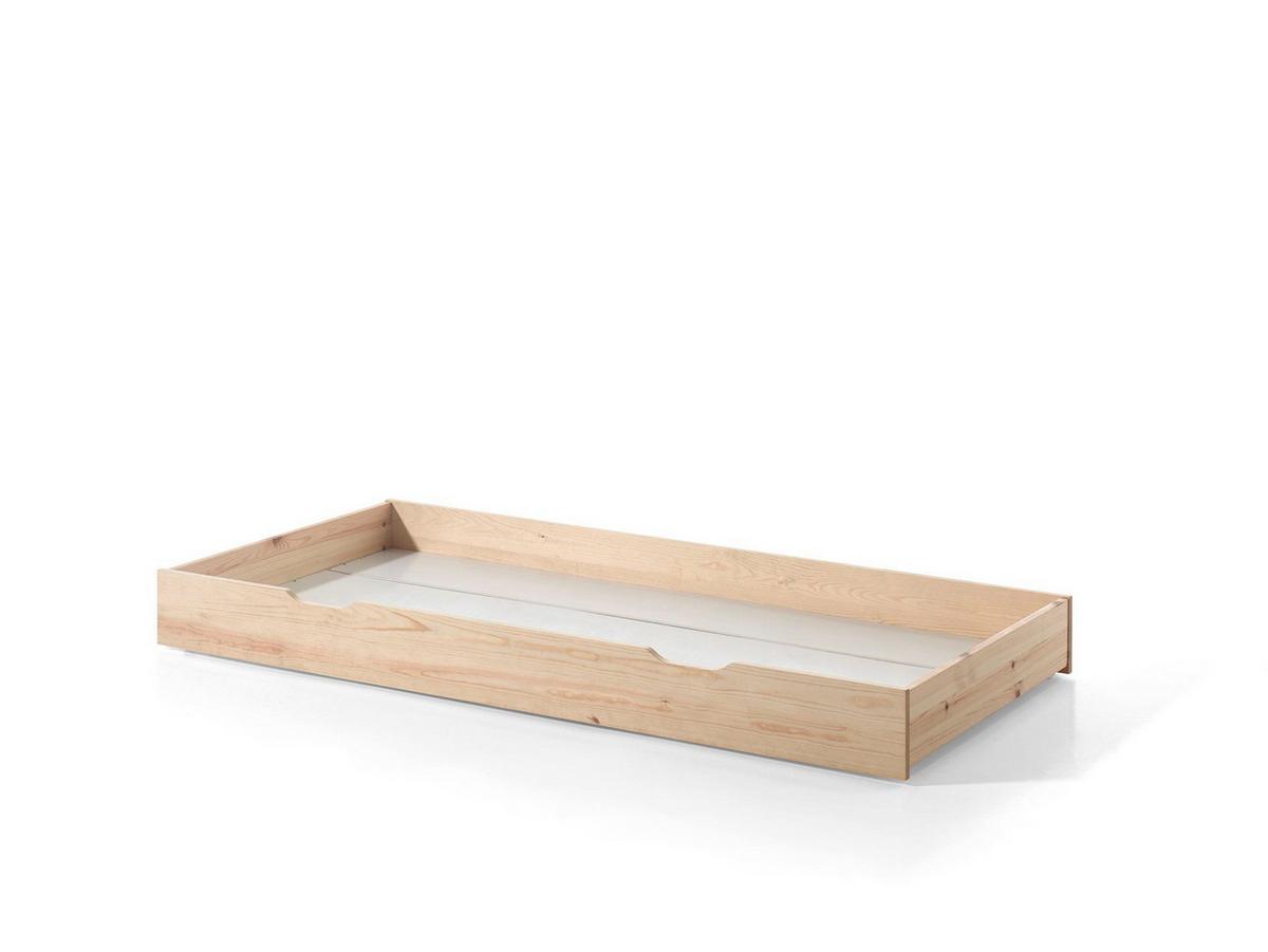 TAGESBETT Kapua 90x200 mit Bettschublade Kiefer Massivholz Natur - Kieferfarben, Holz (90/200cm) - 58aufmkessel
