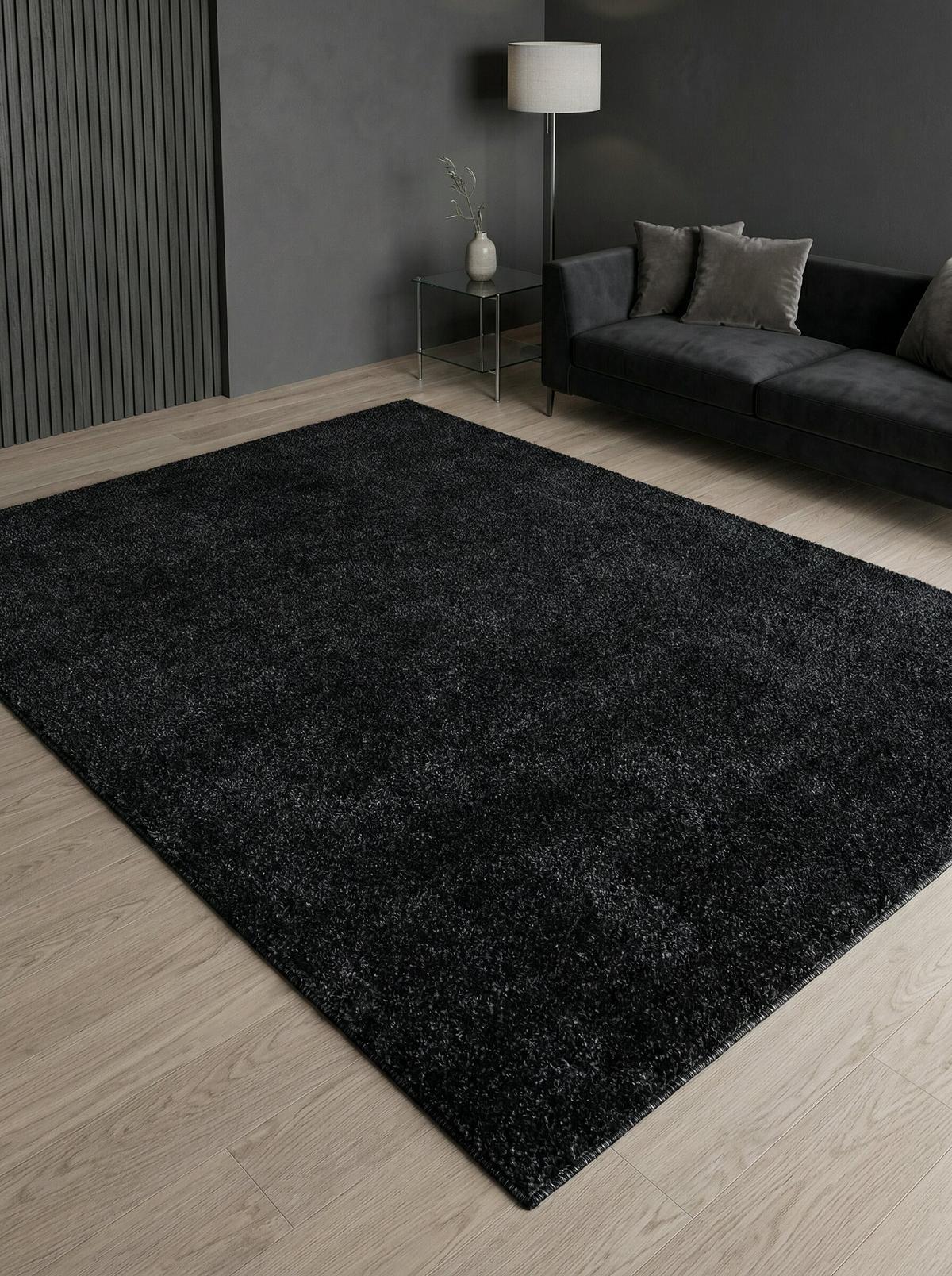 TEPPICH Kurzflor MAIN in Anthrazit, einfarbig, 200 x 290 cm - Anthrazit, Textil (290/200cm) - KADIMA DESIGN