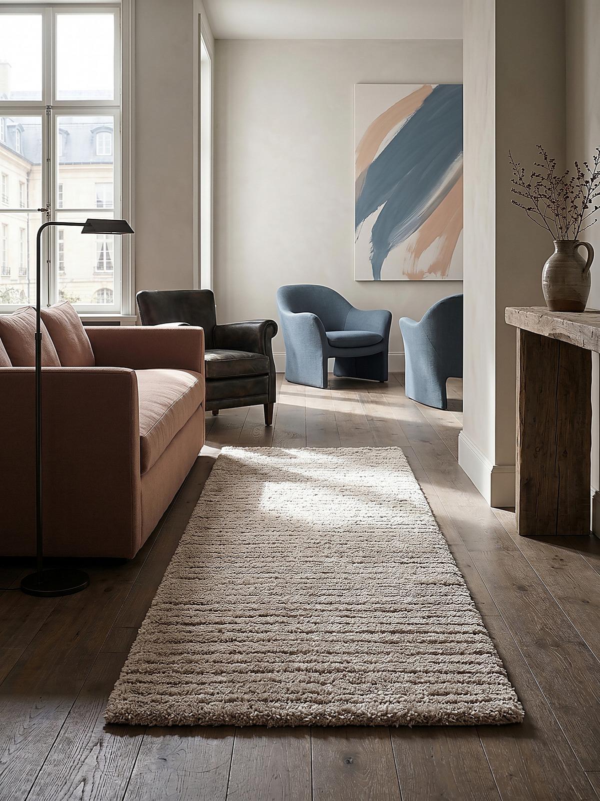 TEPPICHLÄUFER Streifen ATRIO Polypropylen Beige 80 x 150 cm - Beige, Textil (80/150cm) - KADIMA DESIGN