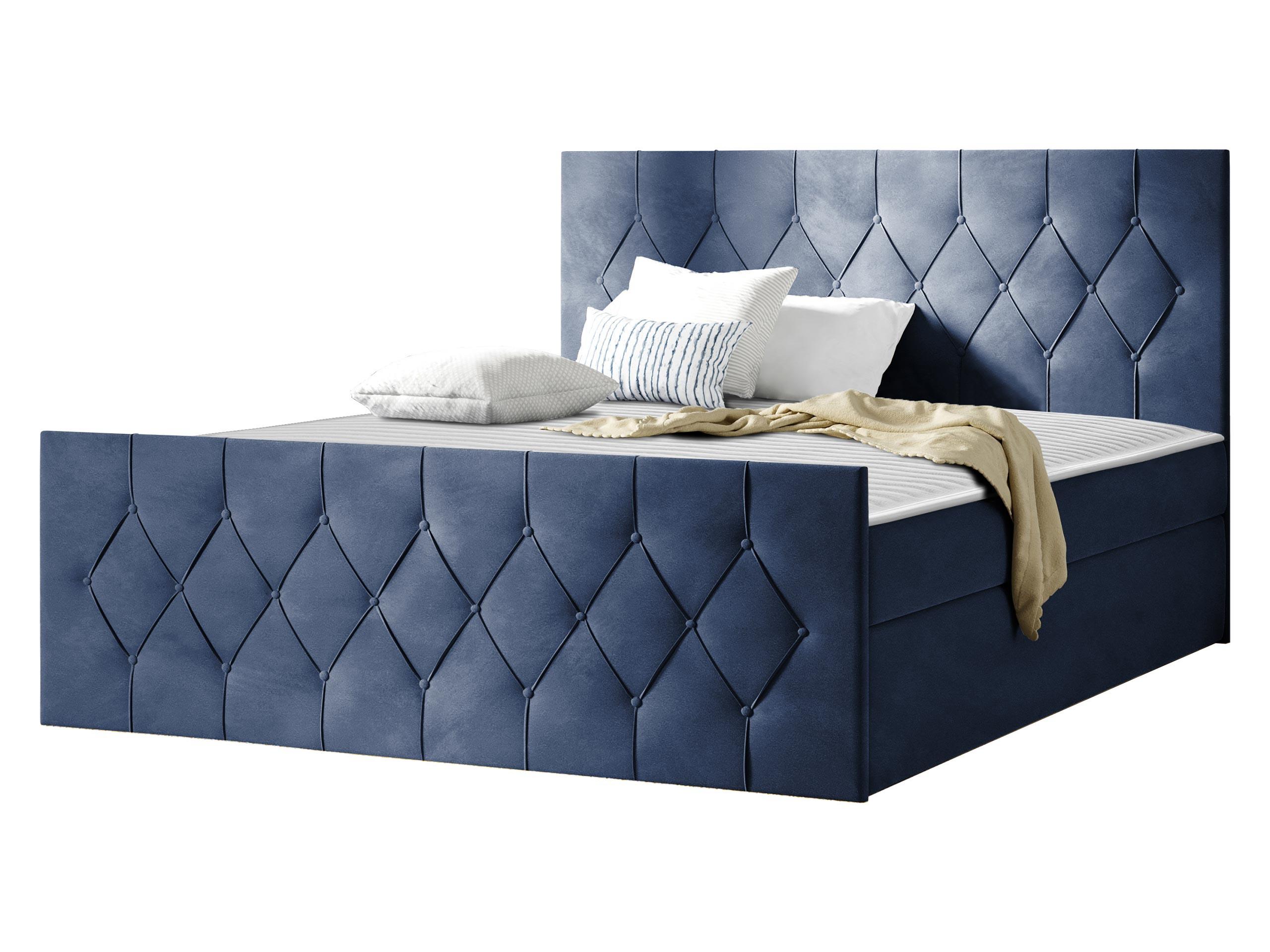 BOXBETT Sky Lux - H3 - Blau, Holz (160/200cm) - MIRJAN24