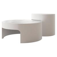 COUCHTISCH-SET Vellaro - Weiß, Holzwerkstoff/Metall (76/76/32cm) - MIRJAN24