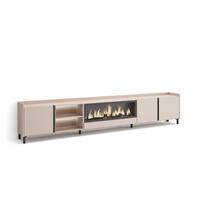 LOWBOARD, Beige, 315/35/61cm, Kamin mit Feuereffekt XXL - Beige, Holzwerkstoff (315/61/35cm) - Skraut Home