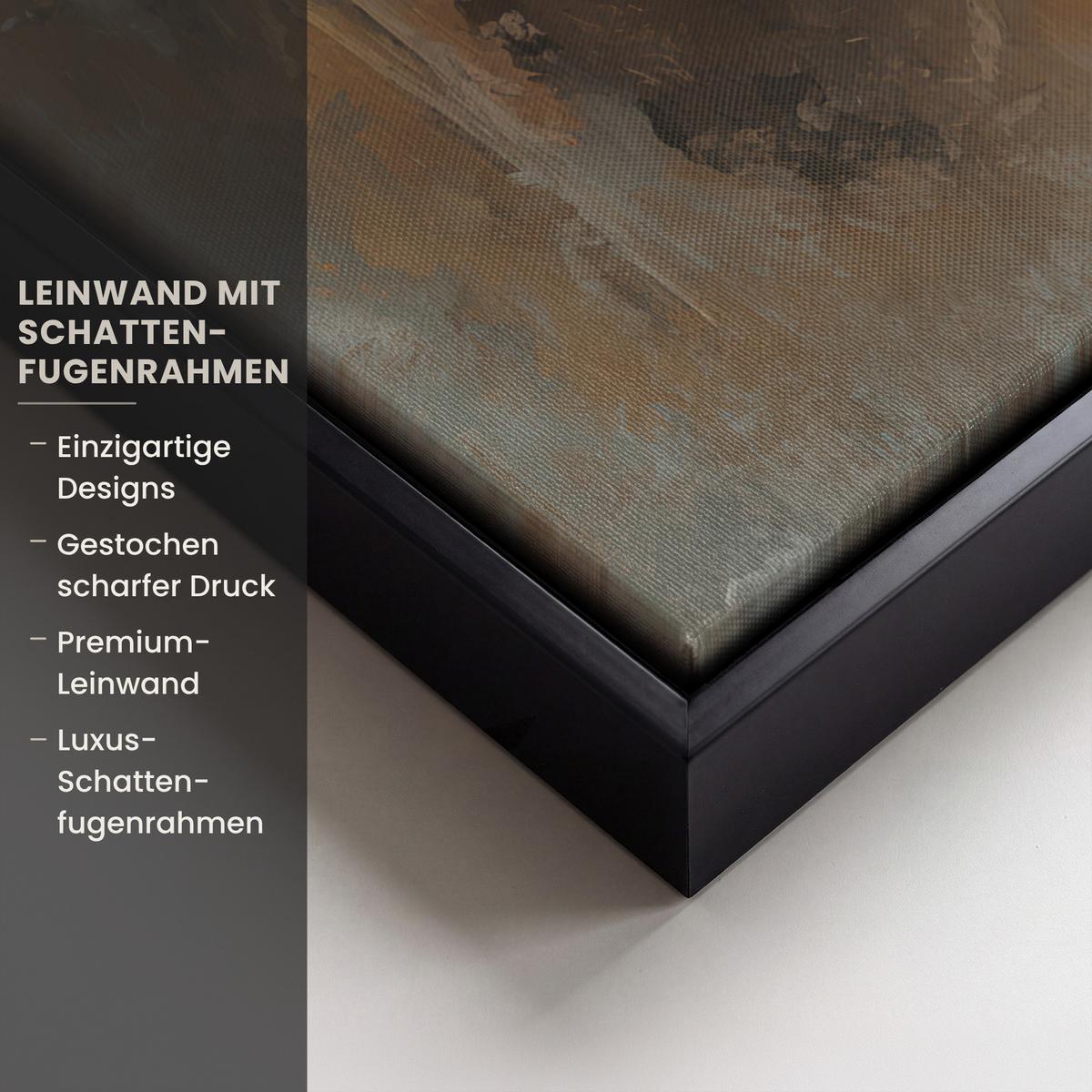 LEINWAND Bilder mit Rahmen - Abstrakt - Kreuz - Hand - Christentum - 30x40 - Hellbraun, Textil (30/40cm) - MuchoWow